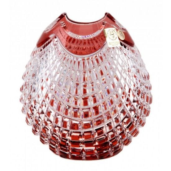 Caesar Crystal Váza Quadrus, barva rubín, výška 135 mm
