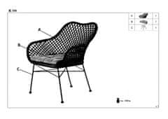 Halmar Jídelní židle K336 - přírodní / tmavě hnědá / černá