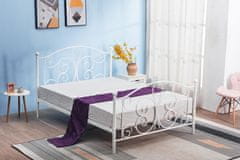 Halmar Kovová jednolůžková postel s roštem Panama 120 - bílá