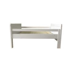 KONDELA Jednolůžková postel s nastavitelnou délkou Eunika 90x200 cm - bílá