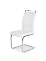 Halmar Jídelní židle K250 - bílá / chrom