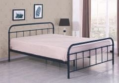 Halmar Kovová jednolůžková postel s roštem Linda 120 - černá