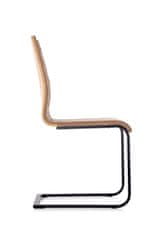 Halmar Jídelní židle K265 - hnědá / dub zlatý
