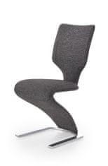 Halmar Jídelní židle K307 - tmavě šedá / černá / chrom