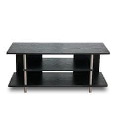 KONDELA TV stolek Quido - černá/stříbrná