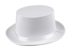 Kraftika 1ks 3 bílá sněhová dekorační klobouk / cylindr k dozdobení,