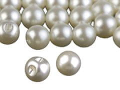 Kraftika 20ks perleť krémová perla k našití / knoflík 9mm