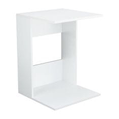 KONDELA Příruční stolek Zenor - bílá