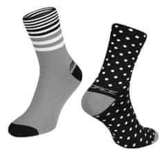 Force Cyklistické ponožky Spot, černo-šedé - velikost L/XL (42-46)
