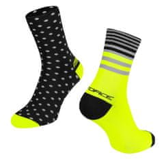 Force Cyklistické ponožky Spot, černo-fluo žluté - velikost L/XL (42-46)
