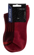 Force Zimní cyklistické ponožky ARCTIC s vlnou Merino - bordó, L/XL