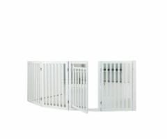 Trixie Ochranná bariéra s otvíracími dvířky 60-160 x 81 cm bílá