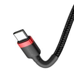 BASEUS Cafule kabel USB-C / USB-C PD2.0 3A QC 3.0 2m, černý/červený