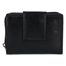 Bellugio Menší a praktická dámská kožená peněženka Tina, černá