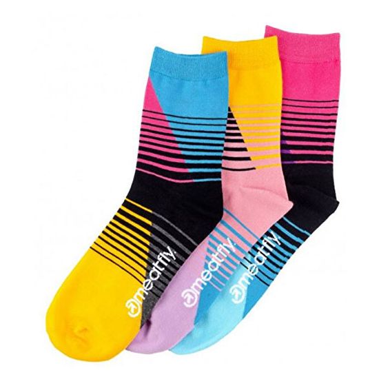 MEATFLY 3 PACK - ponožky Color Scale socks - S19 Multipack