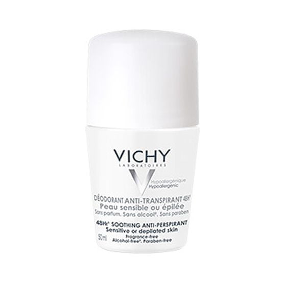 Vichy Deodorant-Antiperspirant 48h roll-on pro citlivou nebo depilovanou pokožku (Soothing Anti-Perspirant