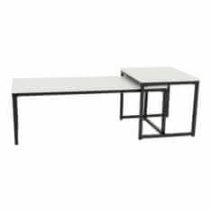 KONDELA Konferenční stolek (2 ks) Kastler New Typ 2 - matná bílá/černá