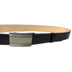 Penny Belts Pánský kožený společenský opasek 35-020-A7 black (Délka pásku 95 cm)