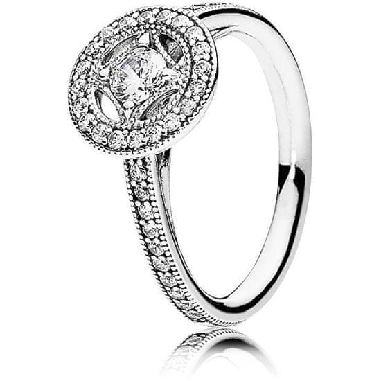 Pandora Luxusní třpytivý prsten ze stříbra 191006CZ