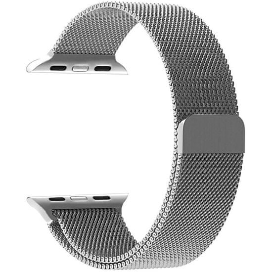 4wrist Ocelový milánský tah pro Apple Watch - Stříbrný 42/44/45/49 mm