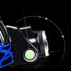 MG T6 Headlamp čelovka s bezkontaktním spínačem LED Zoom, černá