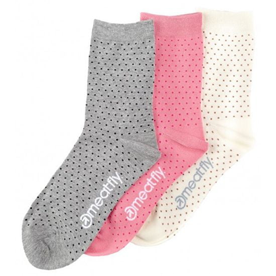 MEATFLY 3 PACK - ponožky Rainy Dots socks S19 Multipack