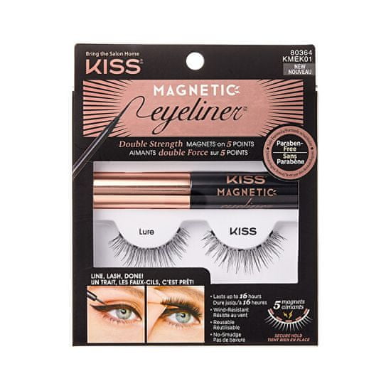 KISS Magnetické umělé řasy s očními linkami (Magnetic Eyeliner & Lash Kit)