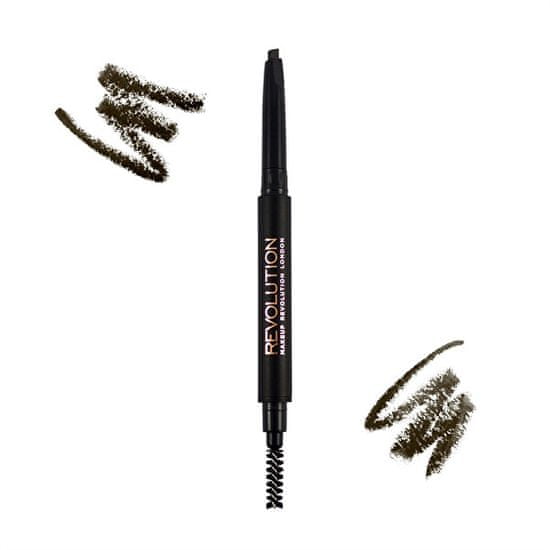 Makeup Revolution Precizní tužka na obočí s kartáčkem (Duo Brow Pencil) 0,15 g