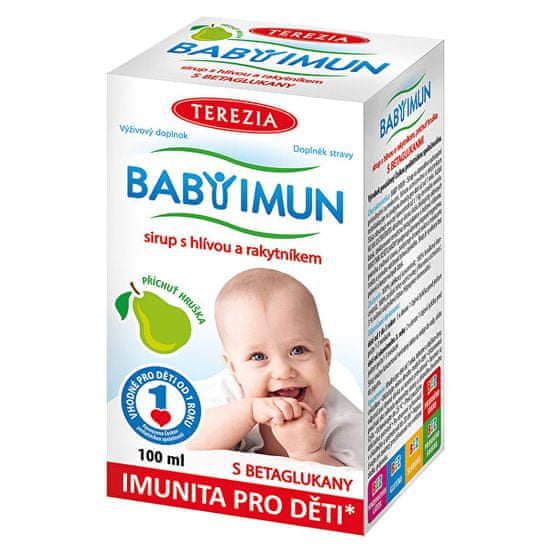 TEREZIA COMPANY Baby Imun sirup s hlívou a rakytníkem - hruška 100 ml