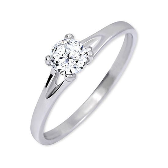 Brilio Silver Stříbrný zásnubní prsten s krystalem 426 001 00508 04