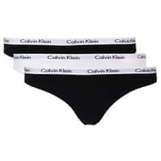 Calvin Klein 3 PACK - dámská tanga QD3587E-WZB (Velikost XL)