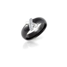 Modesi Černý keramický prsten QJRQY6157KL (Obvod 58 mm)