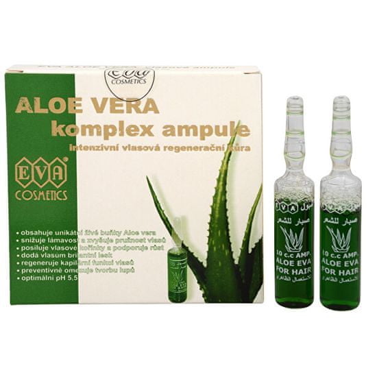 Eva Cosmetics Aloe Vera Vlasové ampule 5 x 10 ml