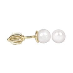Brilio Zlaté dámské náušnice s perlou 235 001 00403