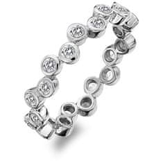 Hot Diamonds Luxusní stříbrný prsten s topazy a diamantem Willow DR208 (Obvod 51 mm)