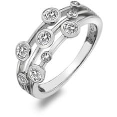 Hot Diamonds Luxusní stříbrný prsten s topazy a diamantem Willow DR207 (Obvod 54 mm)