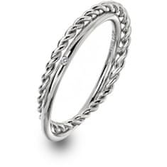Hot Diamonds Luxusní stříbrný prsten s pravým diamantem Jasmine DR210 (Obvod 51 mm)