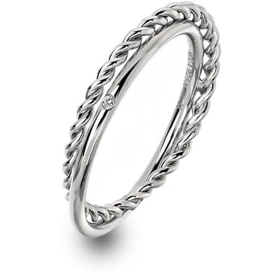 Hot Diamonds Luxusní stříbrný prsten s pravým diamantem Jasmine DR210