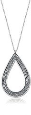 Levien Krásný náhrdelník s krystaly SS Rocks Pear 49 crystal