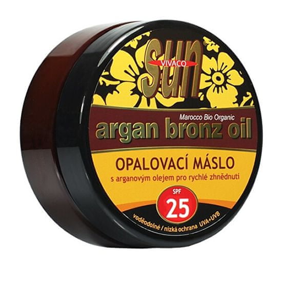 VIVACO Opalovací máslo Argan oil OF 25 200 ml