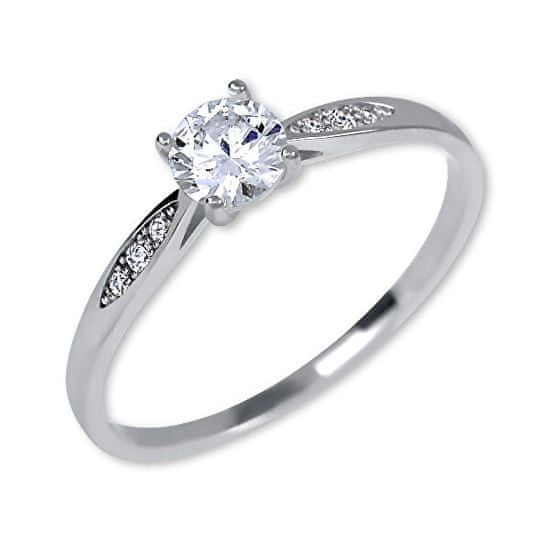 Brilio Něžný dámský prsten z bílého zlata 229 001 00809 07