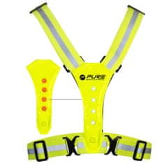 Vidaxl Pure2Improve Reflexní běžecká vesta s LED diodami, žlutá