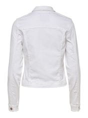 ONLY Dámská džínová bunda ONLTIA LIFE Regular Fit 15177238 White (Velikost 36)