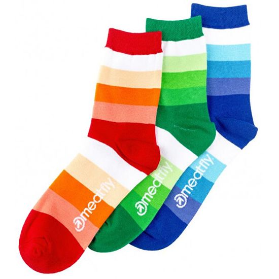 MEATFLY 3 PACK - ponožky Stripes Shades socks S19 Multipack