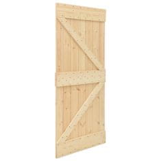 shumee Posuvné dveře se setem kování 80 x 210 cm masivní borové dřevo