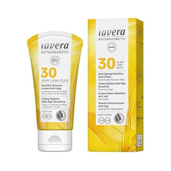Lavera Opalovací krém Sensitiv SPF 30 (Anti-Ageing Sensitive Sun Cream) 50 ml