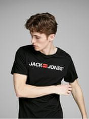 Jack&Jones Pánské triko JJECORP Slim Fit 12137126 Black (Velikost L)