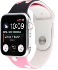 4wrist Silikonový řemínek pro Apple Watch - Růžovo-černý Disney 42/44/45/49 mm