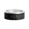 Stylový betonový prsten Edge Fragments Edition ocelová/atracitová GJRUFSA002 (Obvod 72 mm)