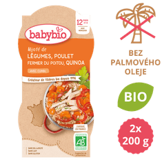 Babybio Zelenina s kuřetem a quinoa 2x200 g